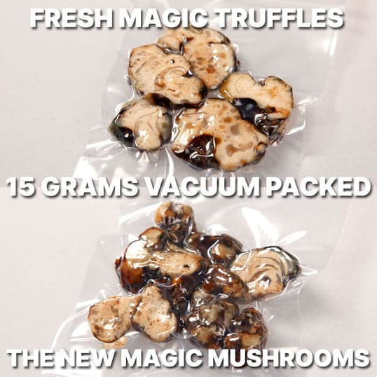 Fresh vacuum sealed magic truffles